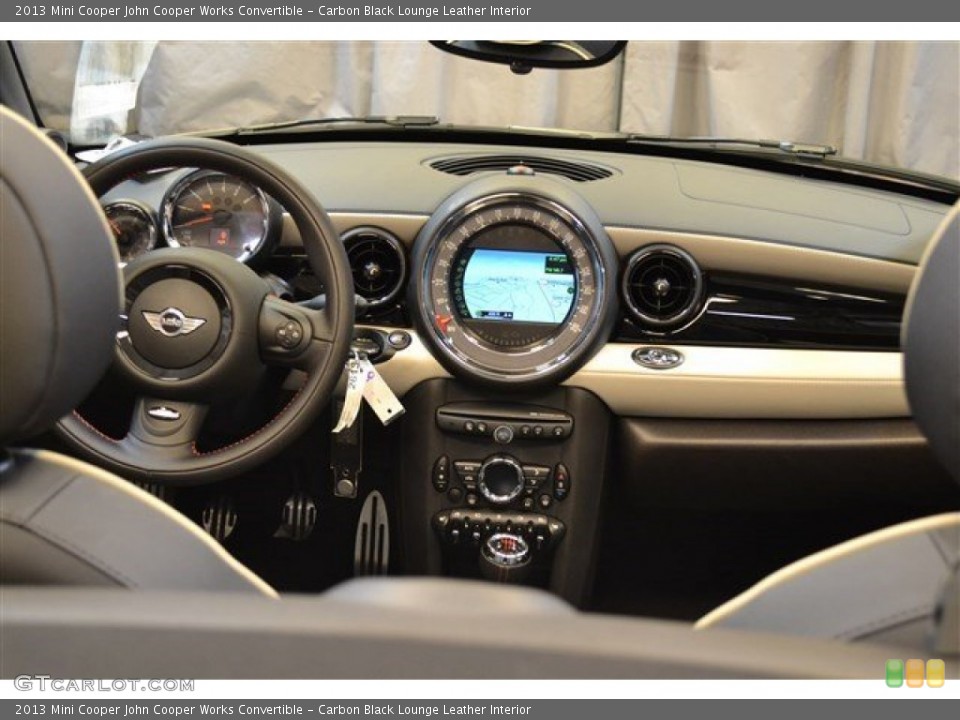 Carbon Black Lounge Leather Interior Dashboard for the 2013 Mini Cooper John Cooper Works Convertible #94859450