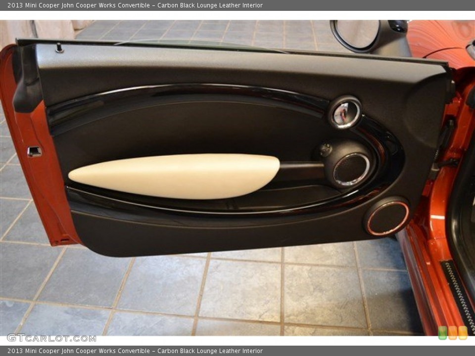Carbon Black Lounge Leather Interior Door Panel for the 2013 Mini Cooper John Cooper Works Convertible #94859498