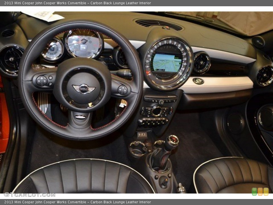 Carbon Black Lounge Leather Interior Dashboard for the 2013 Mini Cooper John Cooper Works Convertible #94859602