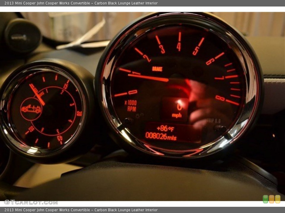 Carbon Black Lounge Leather Interior Gauges for the 2013 Mini Cooper John Cooper Works Convertible #94859624