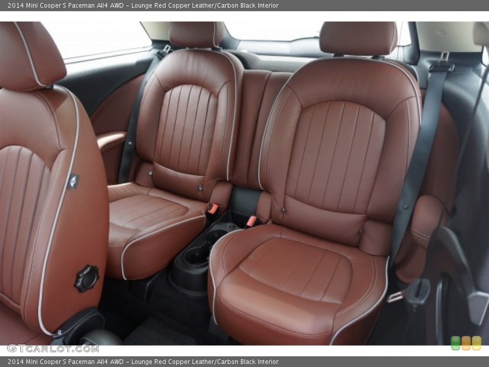 Lounge Red Copper Leather/Carbon Black Interior Rear Seat for the 2014 Mini Cooper S Paceman All4 AWD #94859978