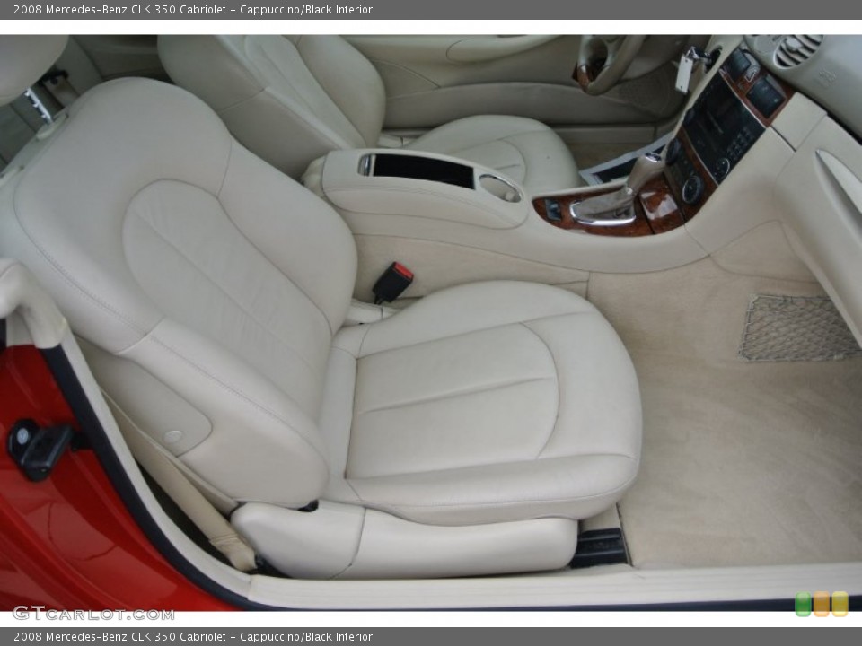 Cappuccino/Black Interior Front Seat for the 2008 Mercedes-Benz CLK 350 Cabriolet #94860938