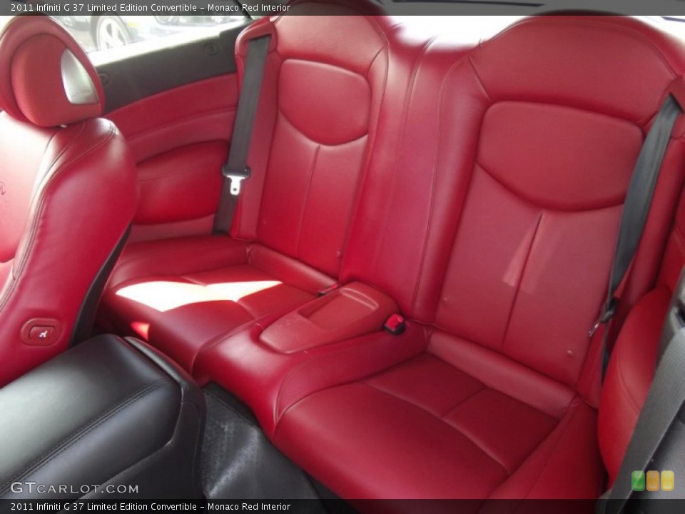 Monaco Red Interior Rear Seat for the 2011 Infiniti G 37 Limited Edition Convertible #94868279