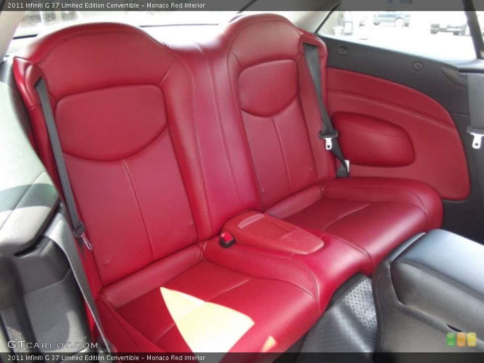 Monaco Red Interior Rear Seat for the 2011 Infiniti G 37 Limited Edition Convertible #94868300