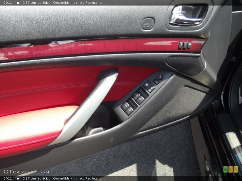Monaco Red Interior Door Panel for the 2011 Infiniti G 37 Limited Edition Convertible #94868347