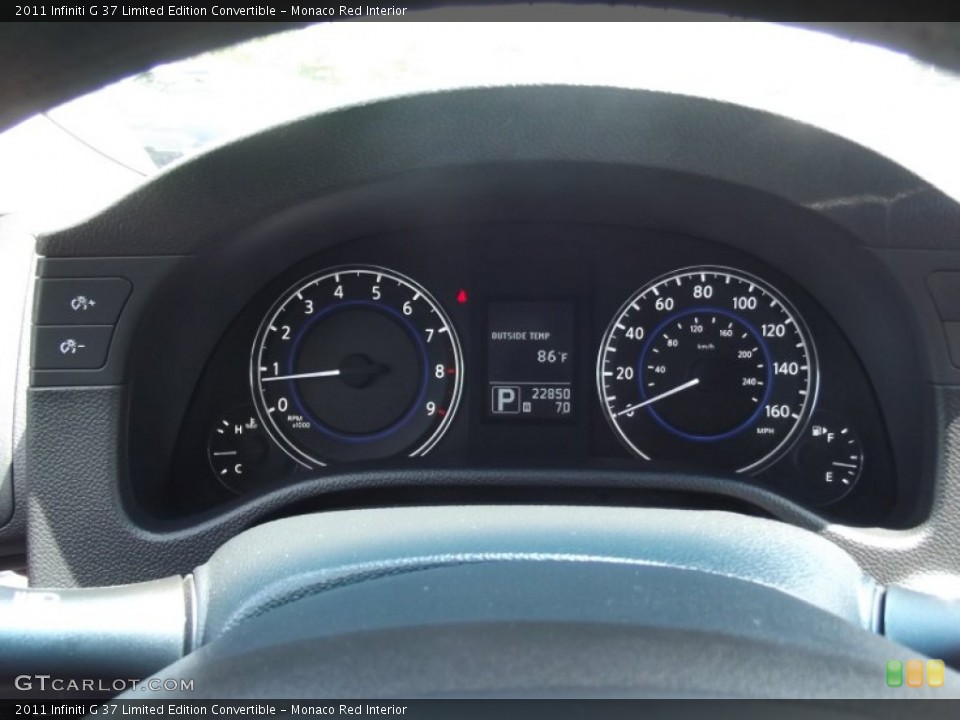 Monaco Red Interior Gauges for the 2011 Infiniti G 37 Limited Edition Convertible #94868431