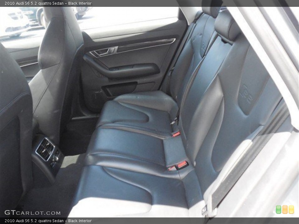 Black Interior Rear Seat for the 2010 Audi S6 5.2 quattro Sedan #94872947