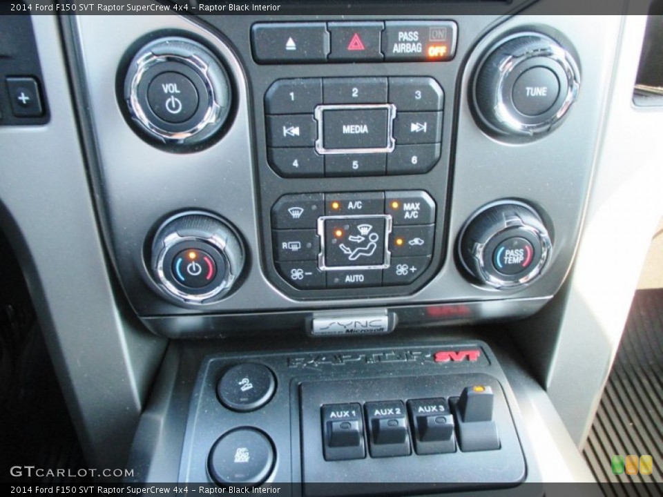 Raptor Black Interior Controls for the 2014 Ford F150 SVT Raptor SuperCrew 4x4 #94888388