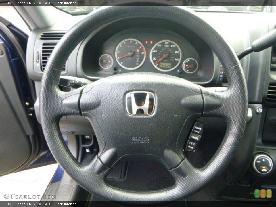 Black Interior Steering Wheel for the 2004 Honda CR-V EX 4WD #94923513