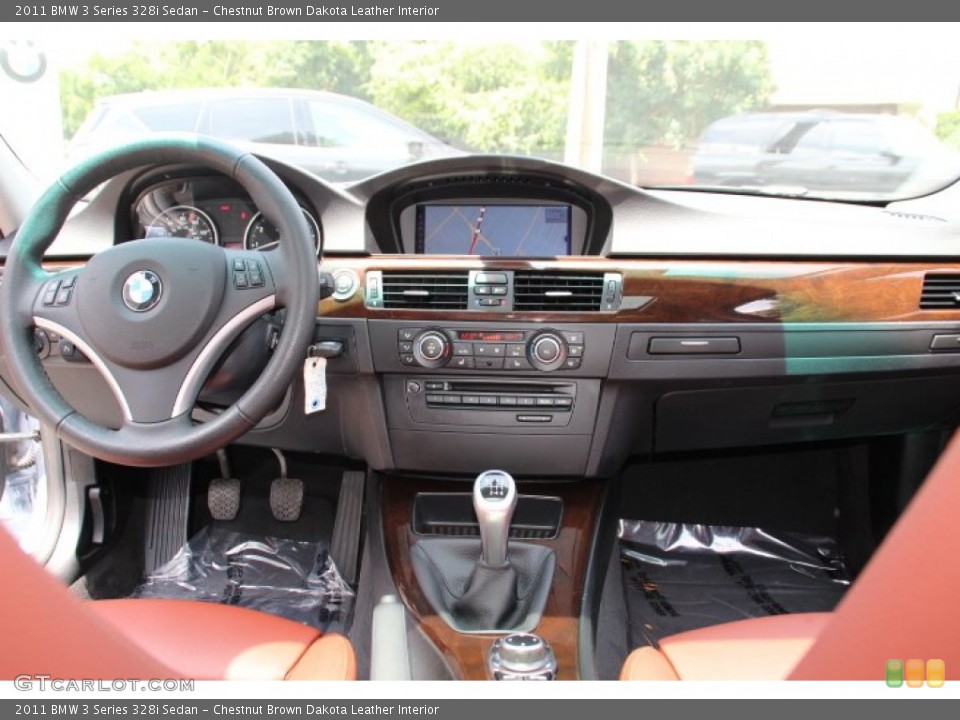 Chestnut Brown Dakota Leather Interior Dashboard for the 2011 BMW 3 Series 328i Sedan #94926732