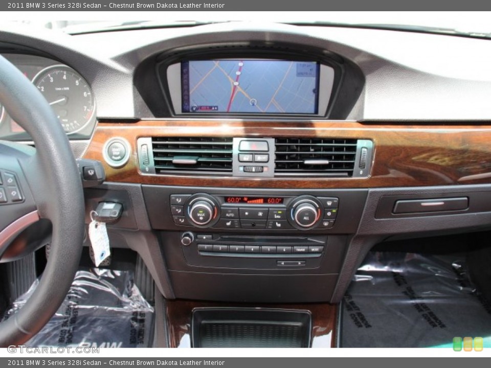 Chestnut Brown Dakota Leather Interior Controls for the 2011 BMW 3 Series 328i Sedan #94926762