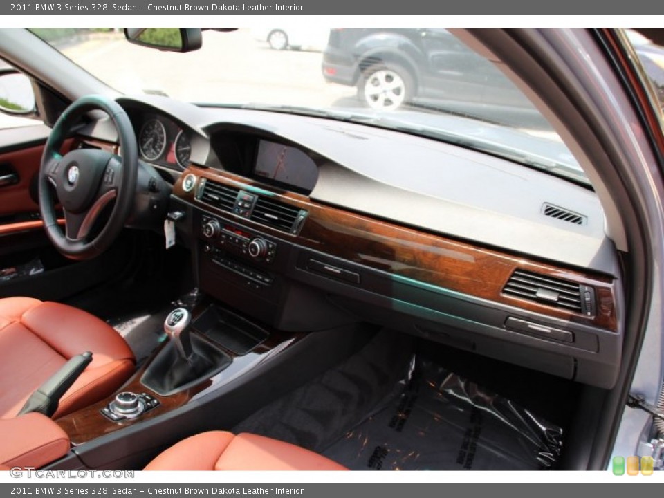 Chestnut Brown Dakota Leather Interior Dashboard for the 2011 BMW 3 Series 328i Sedan #94927008