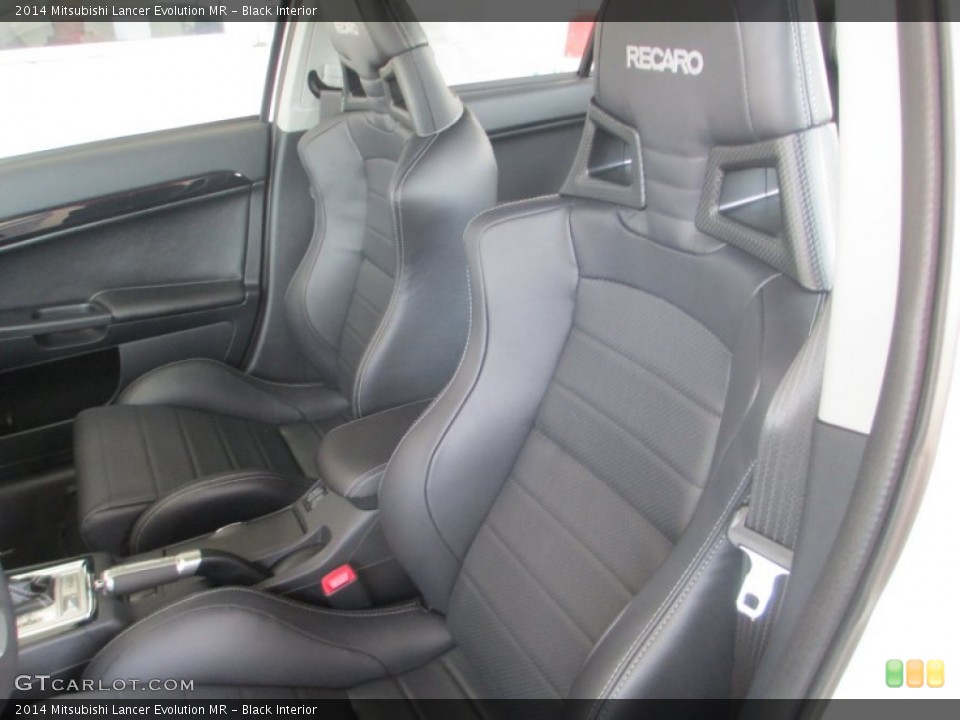 Black Interior Front Seat for the 2014 Mitsubishi Lancer Evolution MR #94928049