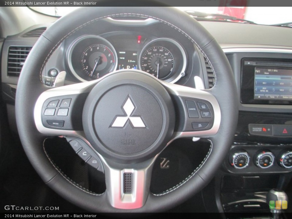 Black Interior Steering Wheel for the 2014 Mitsubishi Lancer Evolution MR #94928457