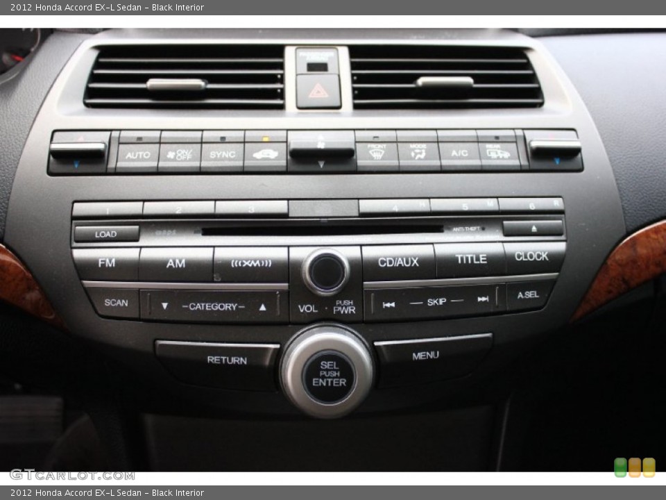 Black Interior Controls for the 2012 Honda Accord EX-L Sedan #94928694