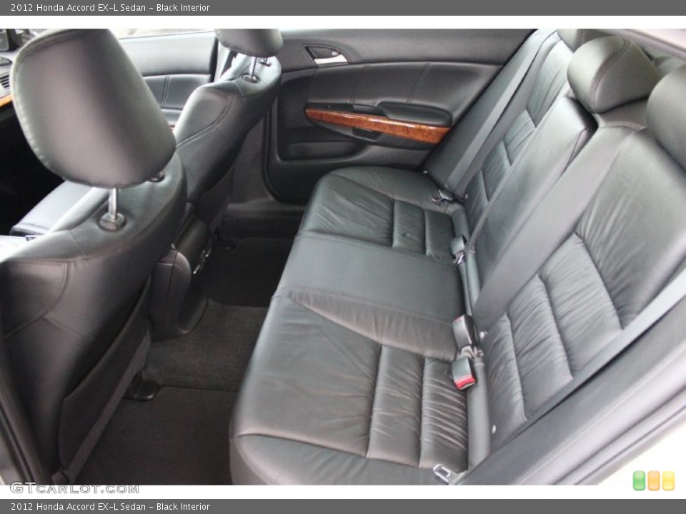 Black Interior Rear Seat for the 2012 Honda Accord EX-L Sedan #94928925