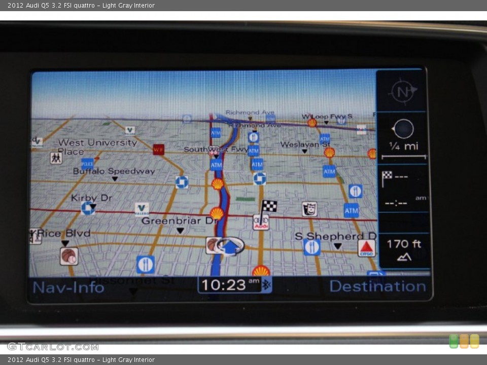 Light Gray Interior Navigation for the 2012 Audi Q5 3.2 FSI quattro #94929825