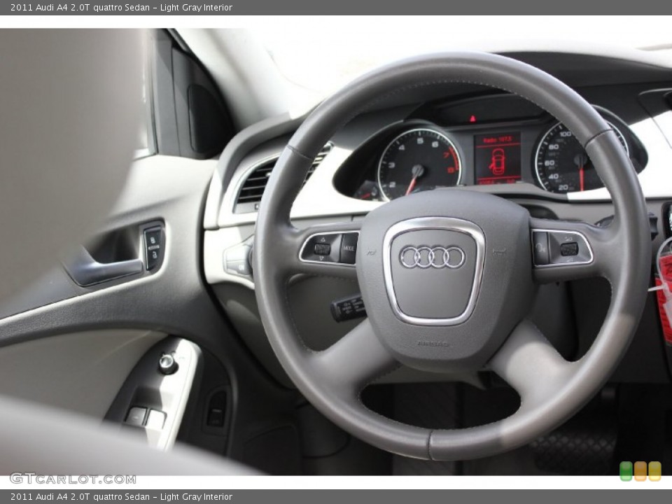 Light Gray Interior Steering Wheel for the 2011 Audi A4 2.0T quattro Sedan #94931931