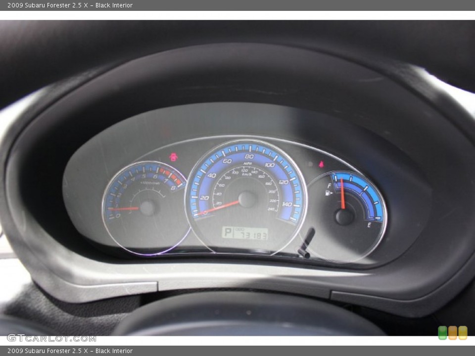 Black Interior Gauges for the 2009 Subaru Forester 2.5 X #94935525