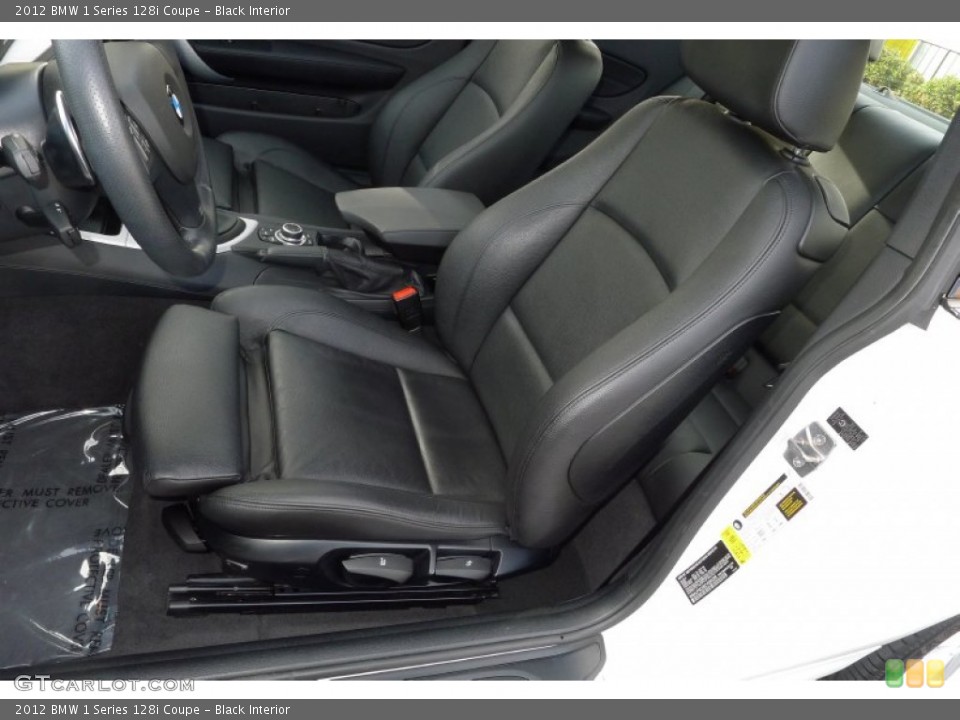 Black Interior Front Seat for the 2012 BMW 1 Series 128i Coupe #94935828