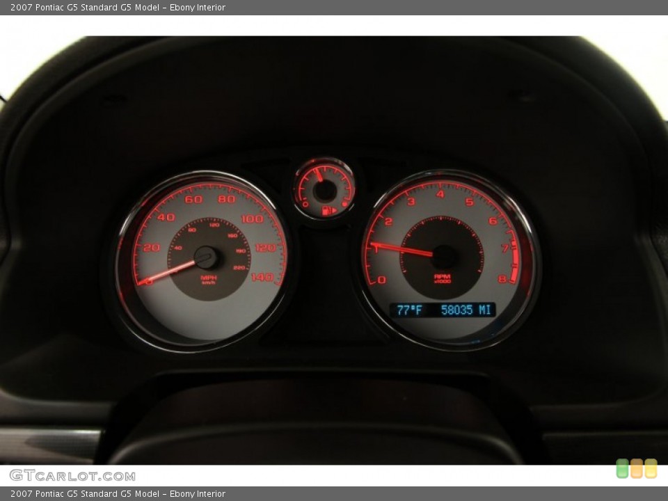 Ebony Interior Gauges for the 2007 Pontiac G5  #94936797