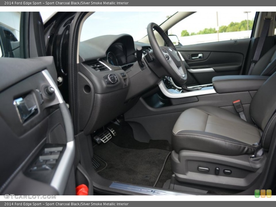 Sport Charcoal Black/Silver Smoke Metallic 2014 Ford Edge Interiors