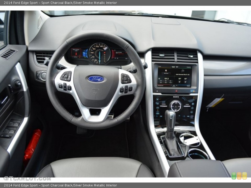 Sport Charcoal Black/Silver Smoke Metallic Interior Dashboard for the 2014 Ford Edge Sport #94944207