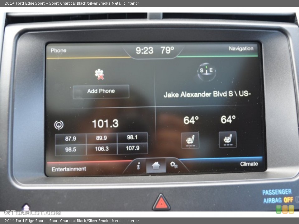 Sport Charcoal Black/Silver Smoke Metallic Interior Controls for the 2014 Ford Edge Sport #94944249
