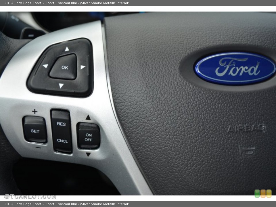 Sport Charcoal Black/Silver Smoke Metallic Interior Controls for the 2014 Ford Edge Sport #94944393