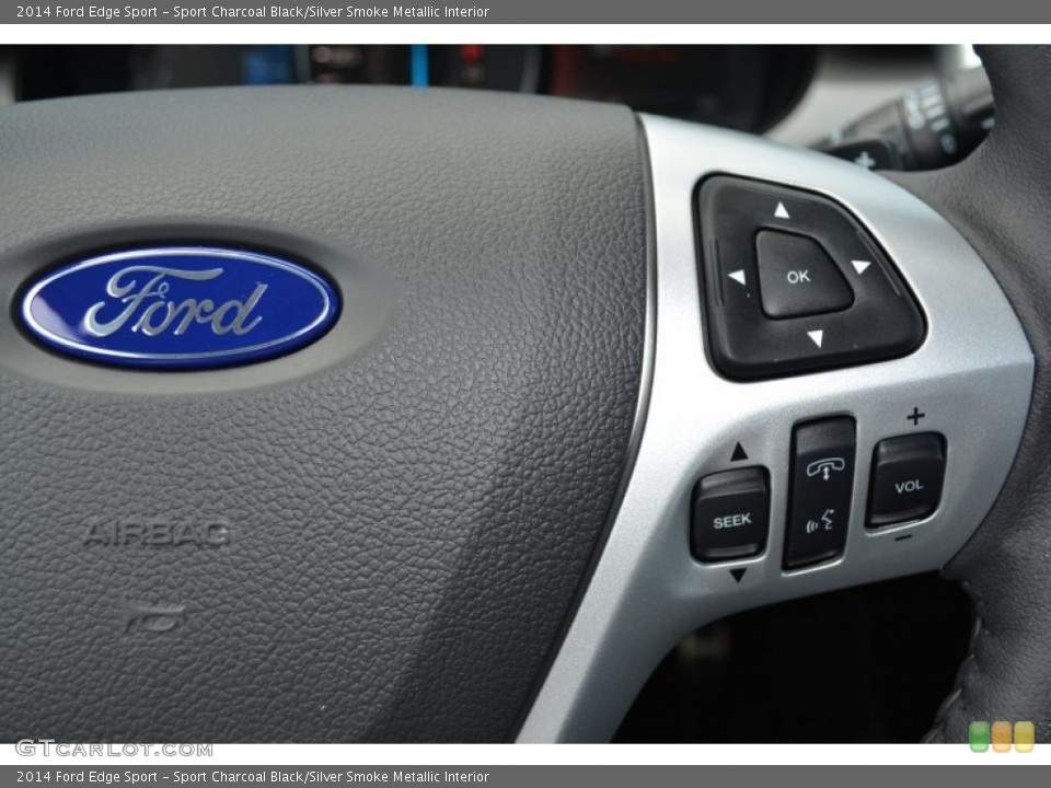 Sport Charcoal Black/Silver Smoke Metallic Interior Controls for the 2014 Ford Edge Sport #94944408