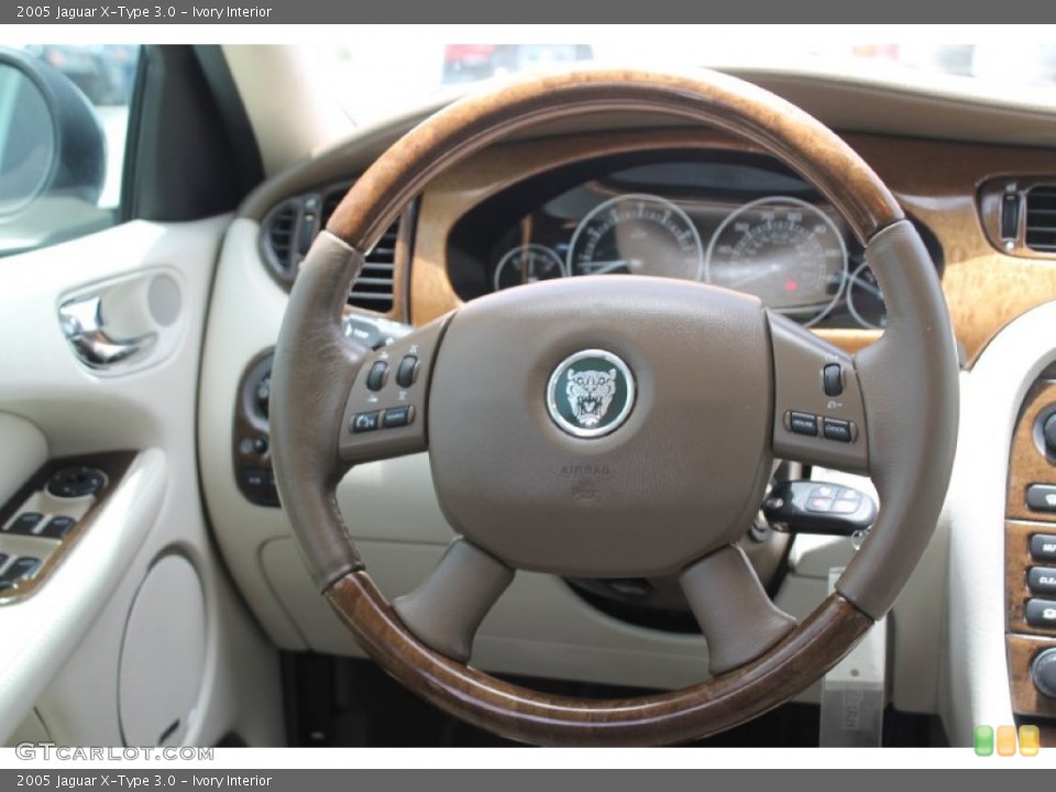 Ivory Interior Steering Wheel for the 2005 Jaguar X-Type 3.0 #94950222