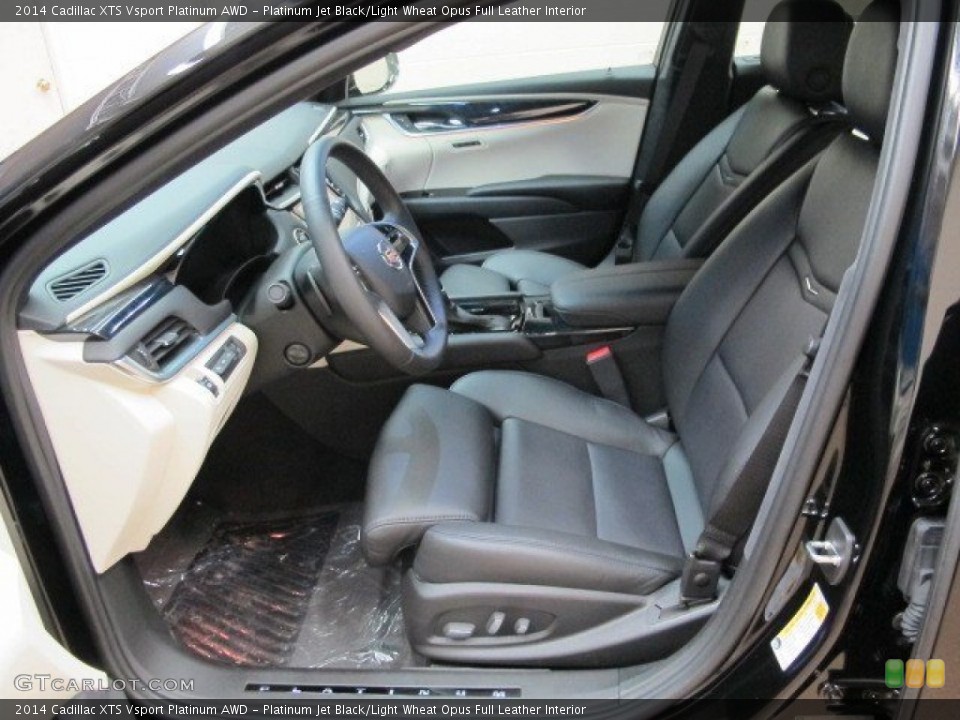 Platinum Jet Black/Light Wheat Opus Full Leather Interior Front Seat for the 2014 Cadillac XTS Vsport Platinum AWD #94960561