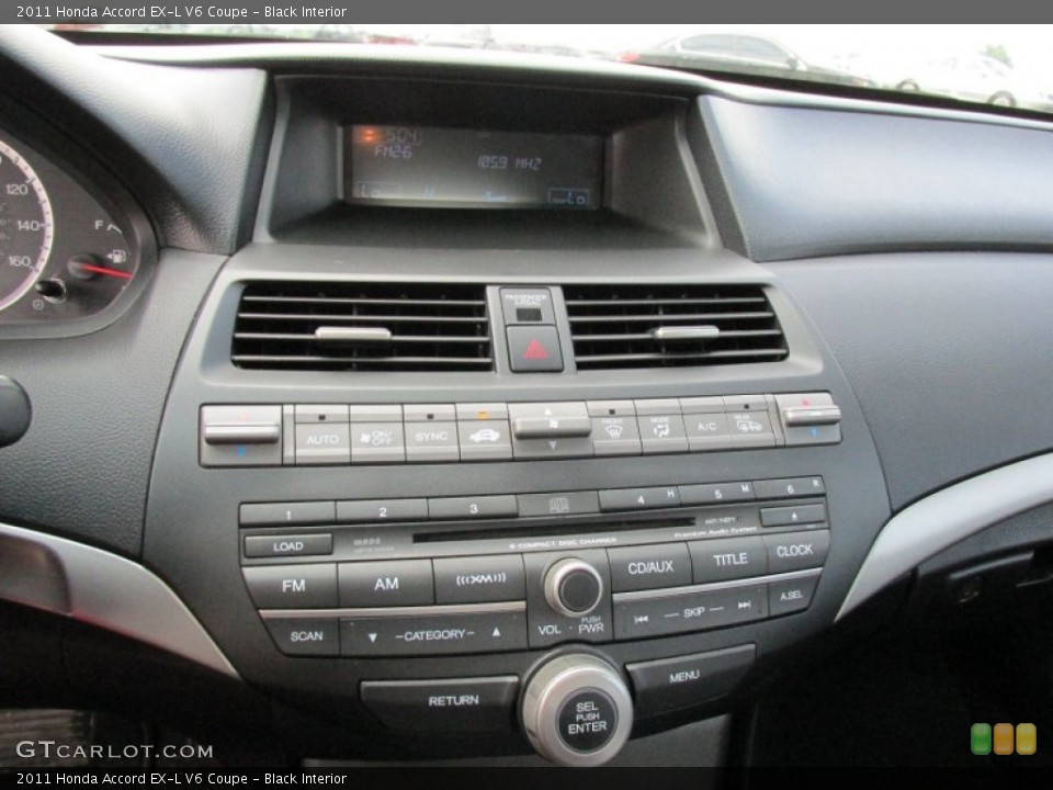 Black Interior Controls for the 2011 Honda Accord EX-L V6 Coupe #94961322