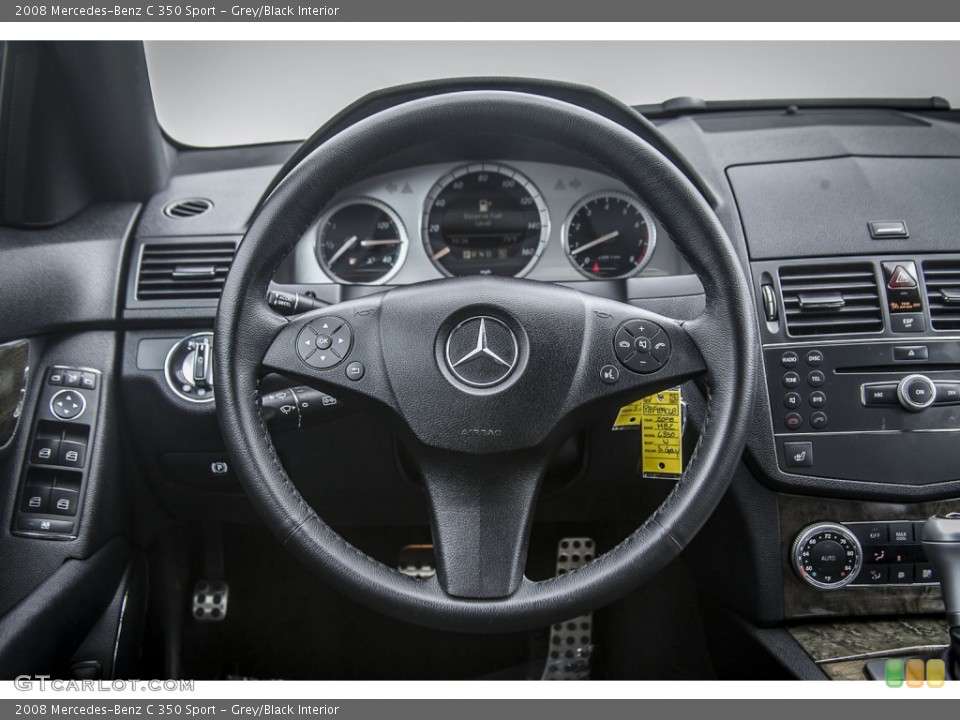 Grey/Black Interior Steering Wheel for the 2008 Mercedes-Benz C 350 Sport #94963700