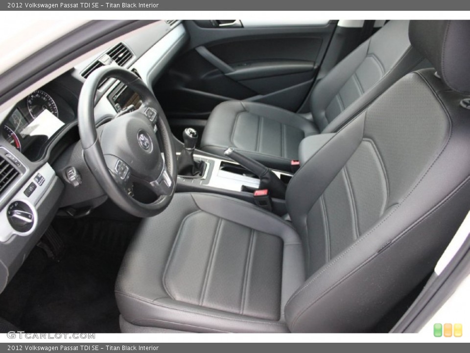 Titan Black Interior Front Seat for the 2012 Volkswagen Passat TDI SE #94981241