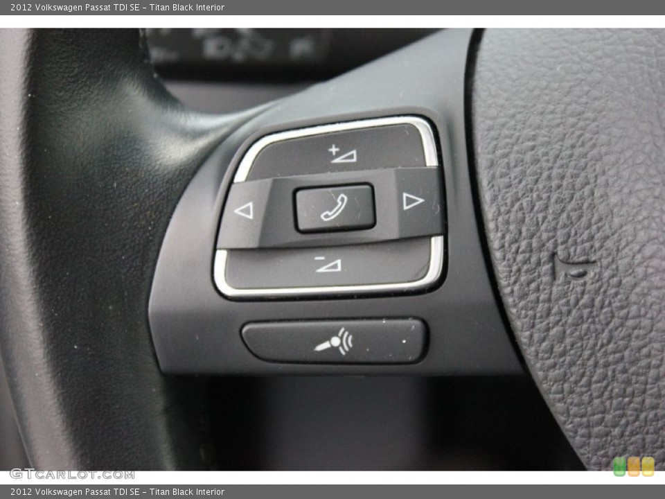 Titan Black Interior Controls for the 2012 Volkswagen Passat TDI SE #94981442
