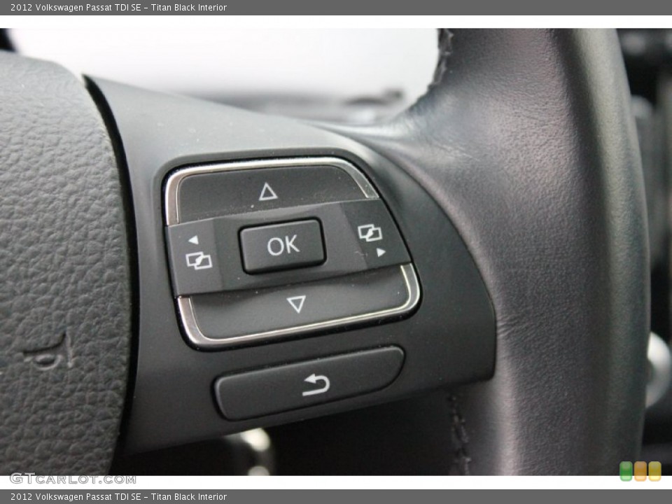 Titan Black Interior Controls for the 2012 Volkswagen Passat TDI SE #94981469