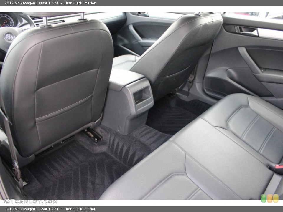 Titan Black Interior Rear Seat for the 2012 Volkswagen Passat TDI SE #94981532