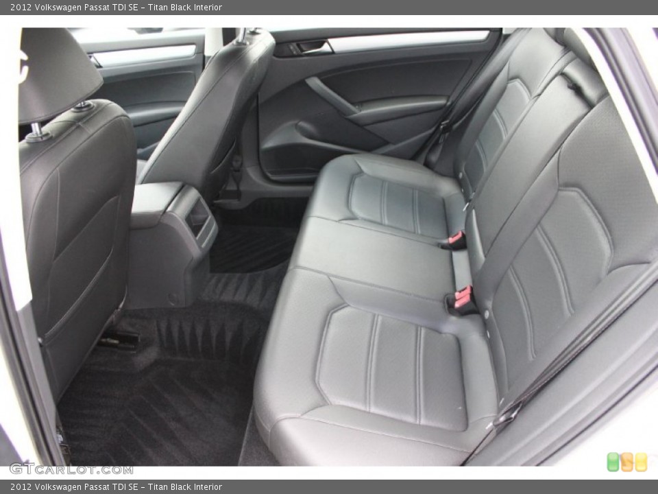 Titan Black Interior Rear Seat for the 2012 Volkswagen Passat TDI SE #94981556