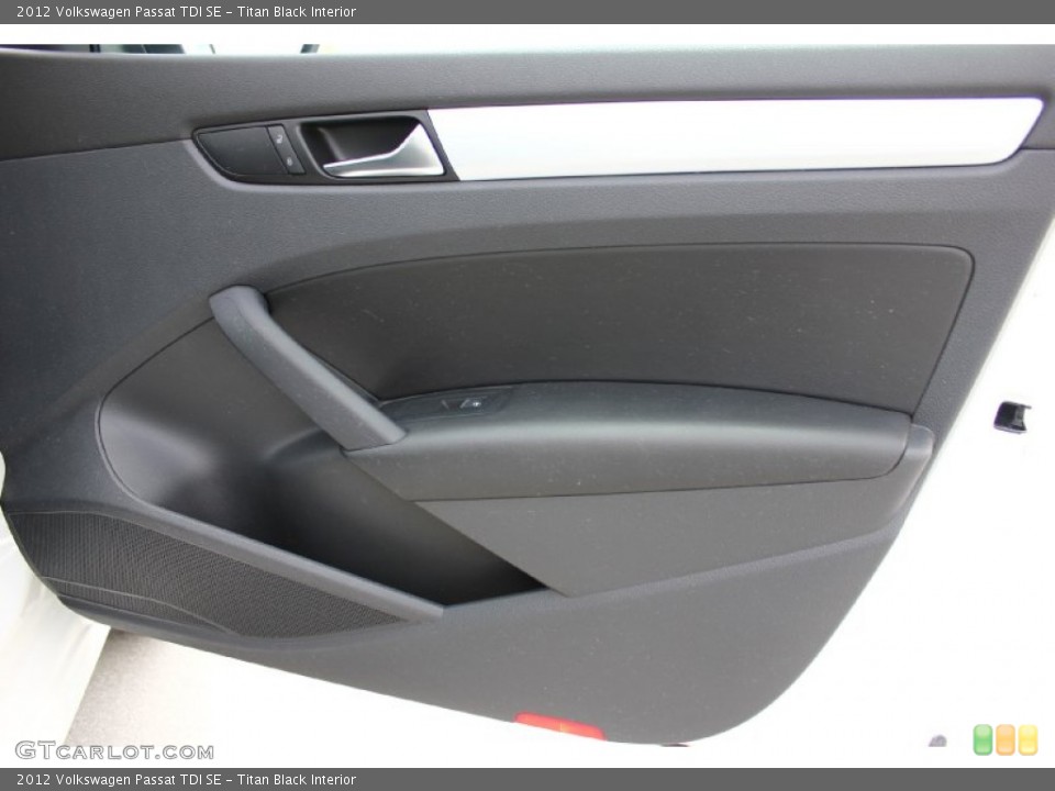 Titan Black Interior Door Panel for the 2012 Volkswagen Passat TDI SE #94981715