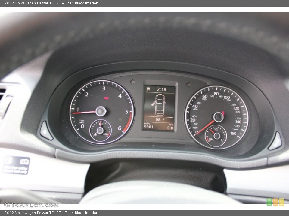 Titan Black Interior Gauges for the 2012 Volkswagen Passat TDI SE #94981862