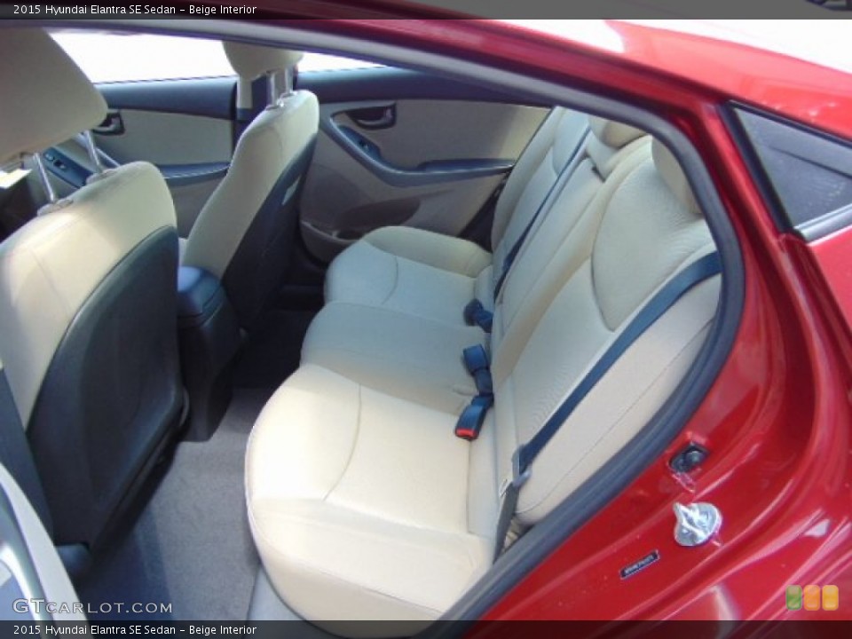 Beige Interior Rear Seat for the 2015 Hyundai Elantra SE Sedan #94983370