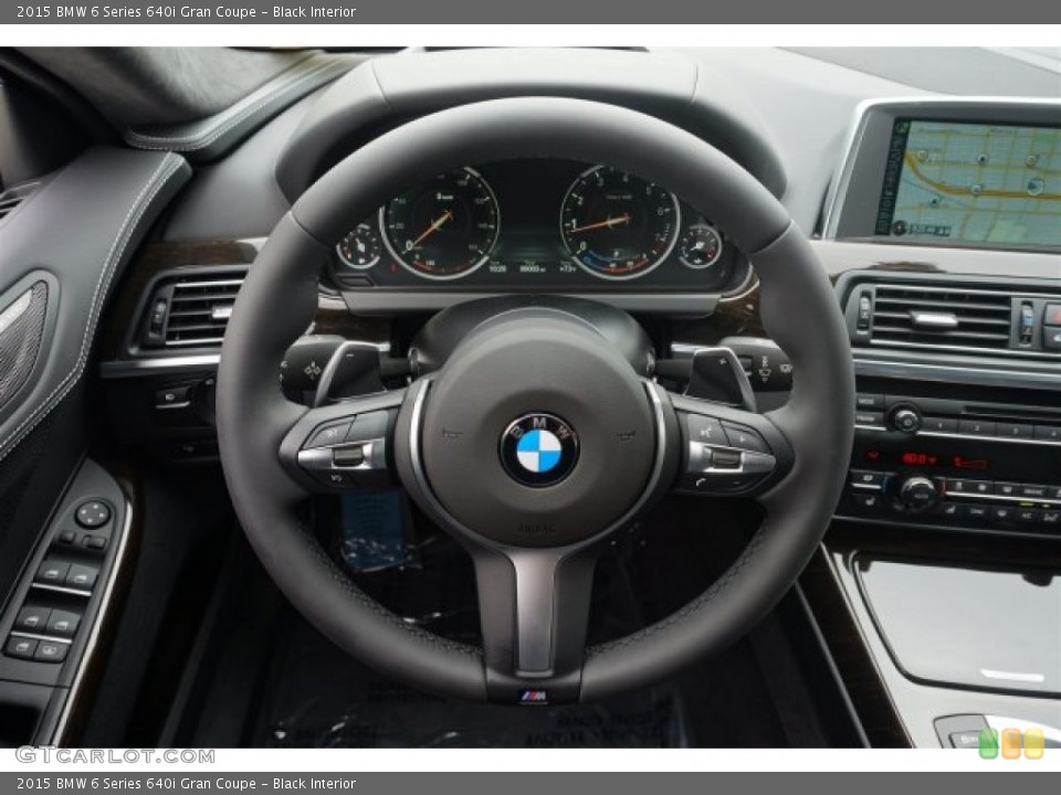 Black Interior Steering Wheel for the 2015 BMW 6 Series 640i Gran Coupe #94993208
