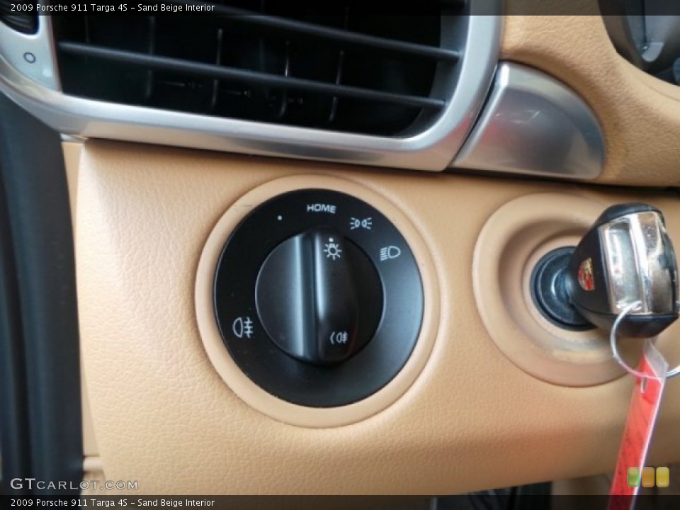 Sand Beige Interior Controls for the 2009 Porsche 911 Targa 4S #95009632