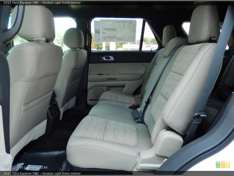 Medium Light Stone Interior Rear Seat for the 2015 Ford Explorer FWD #95021263