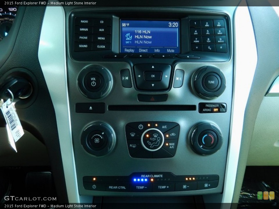 Medium Light Stone Interior Controls for the 2015 Ford Explorer FWD #95021370