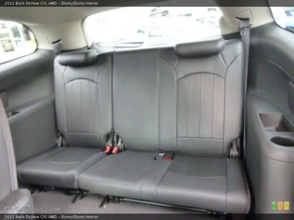 Ebony/Ebony Interior Rear Seat for the 2011 Buick Enclave CXL AWD #95028586