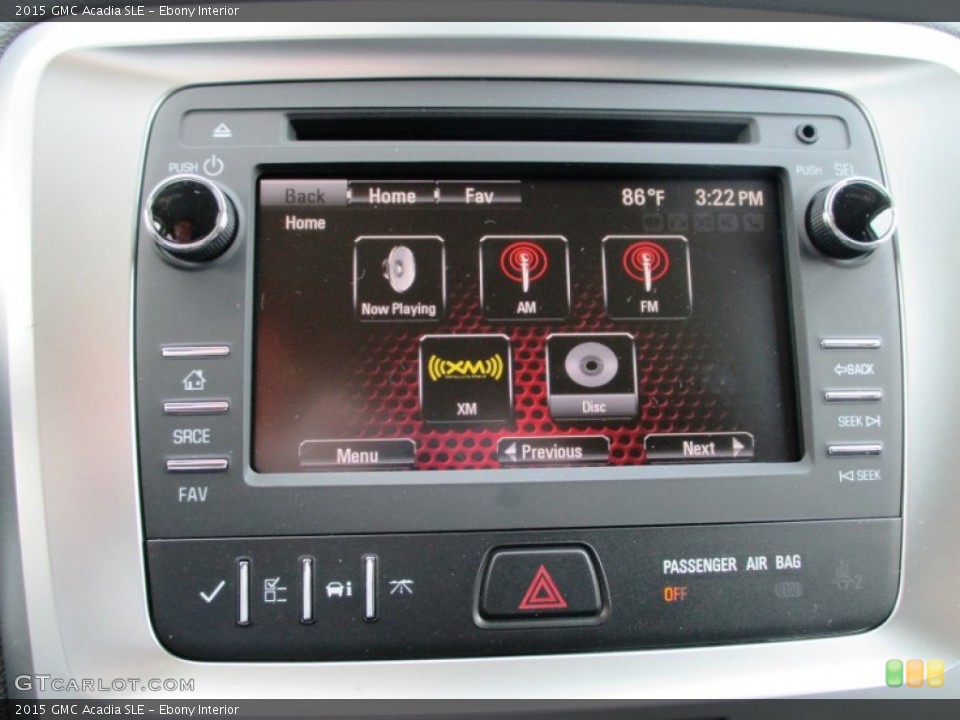 Ebony Interior Controls for the 2015 GMC Acadia SLE #95041465