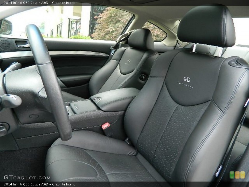 Graphite Interior Front Seat for the 2014 Infiniti Q60 Coupe AWD #95056974