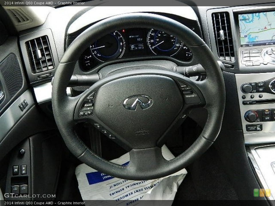 Graphite Interior Steering Wheel for the 2014 Infiniti Q60 Coupe AWD #95057082